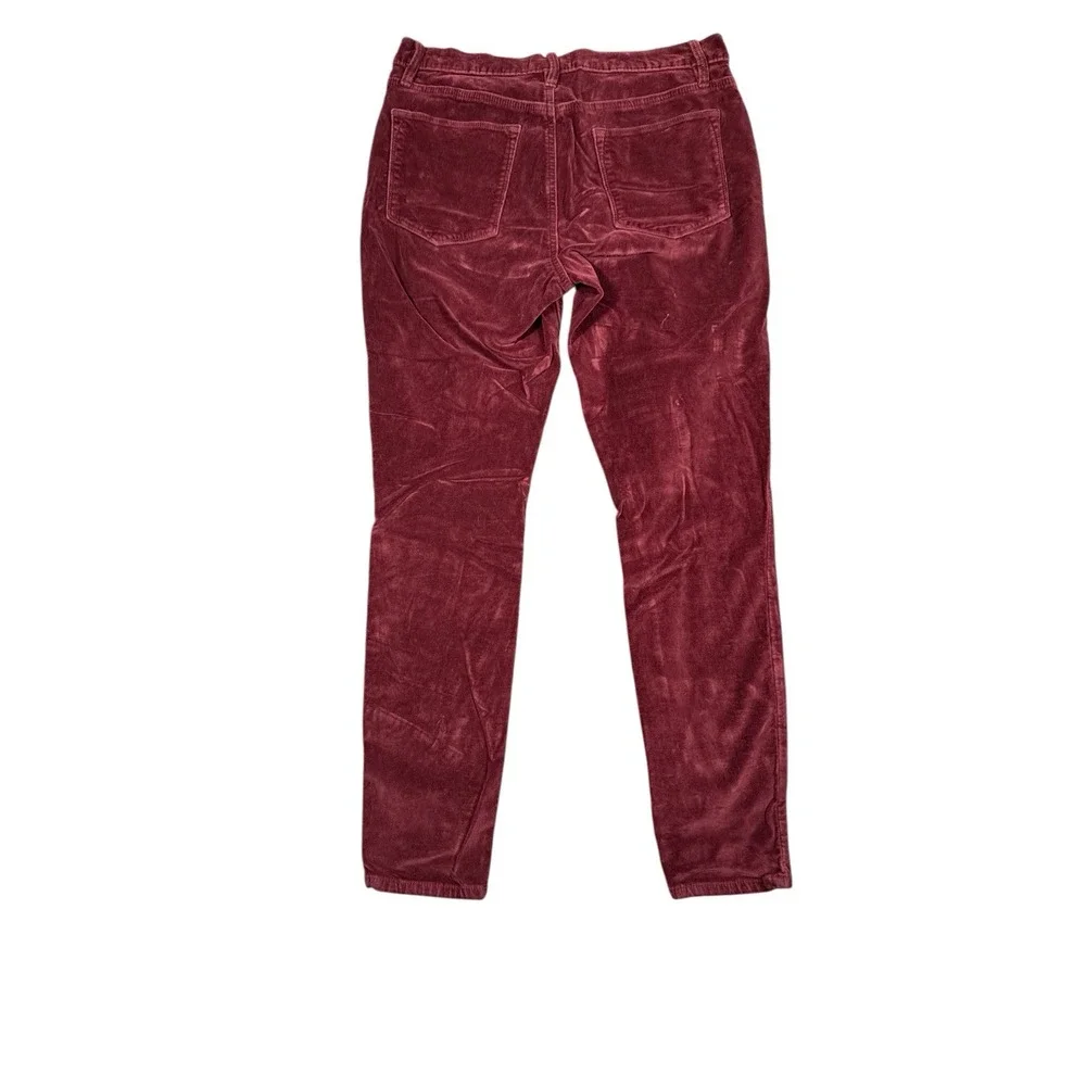 Frame Pants Womens 29 Red Le High Rise Skinny Velvet Pinot Ankle Mid‎ Rise Crop - Picture 2 of 15